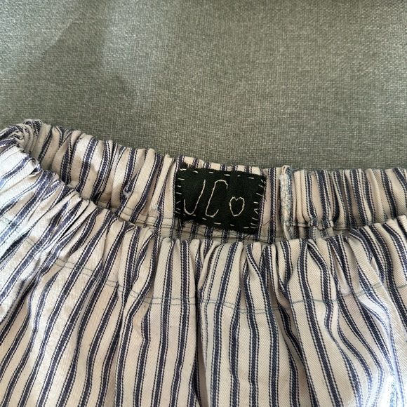 Handmade Skirt With Ticking Stripes, Patchwork, Kantha Quilting & Embroidery - Picture 11 of 13